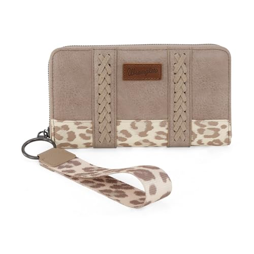 Montana West X Wrangler Wallet for Women Leopard Print Women's Wallets, Card Cases & Money Organizers Western Wristlet Wallet WG102-W006TN