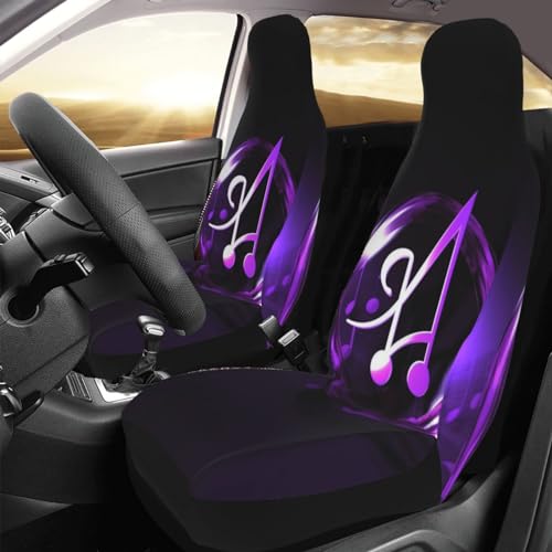 Housse de siège auto universelle motif musique violet pour auto