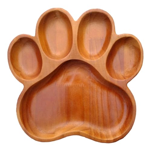 Tabla de embutidos – Plato de madera para aperitivos | Práctico divisor de servir | Tabla de queso para queso, carne, frutas y aperitivos | Plato de alimentos para entretenimiento de alimentos de