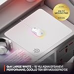 SteelSeries QcK Large Gaming Mousepad - White - Non-Slip Silicone Rubber Base - Peak Tracking and Stability - Optimized for Gaming Sensors - 450 mm x 400 mm - FPS, MOBAs, RTS, MMO - Image 2