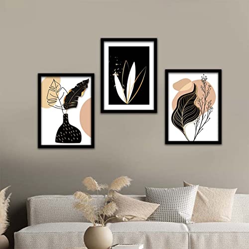 Image of kotart - Wall Paintings /Posters with Frame - Paintings for Home Decor - Modern Art Framed Wall Posters /Paintings for Living Room Bedroom Office Wall Decor Set of 3 (Art 7, 19x25 inch)