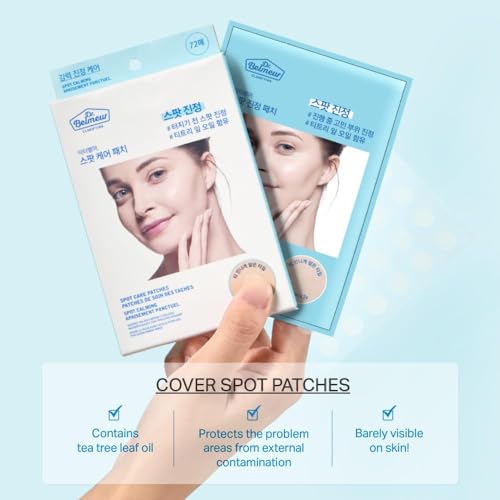 Dr. Belmeur Clarifying Spot Soothing Patches, 2 Packs (144 Patches), Tea Tree Acne Pimple Patches - Image 2