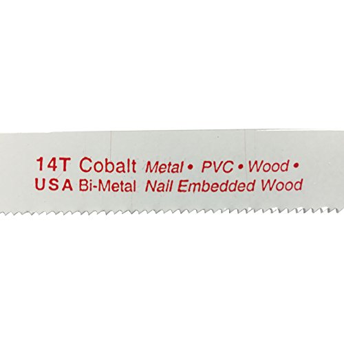 Benchmark Abrasives 6" Bi-Metal Reciprocating Cobalt Saw Blades Set, Flexible 14Tpi Saw Blades For Pruning Cutting Wood, Metal, Plastic, Rubber, Pvc (10 Pack) (14 Tpi) #TOP1