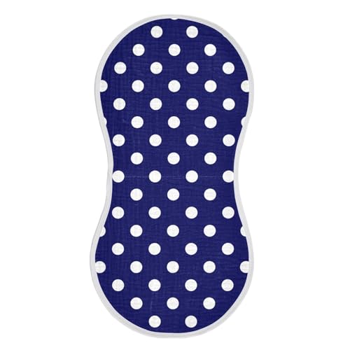 Polka Dot Blue Baby Burp Cloths Absorbent Cotton Burp Cloths Rags Burping Clothes for Babies Burp Cloth Baby Bibs Washcloths for Baby Boy Girl Wipes 22x11IN,2 Pack2
