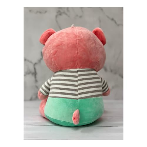 Image of ADORA Hooded Teddy Bear Soft Toy - Kawaii Plushie for Kids, Cute & Huggable Baby Plush Toy, Lovable Gift for Boys & Girls, Ideal for Birthdays & Special Occasions (Teddy Green)