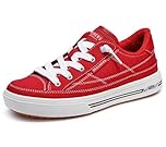 Skechers Women's Arcade Arch Fit-Arcata Sneaker, Red Excursion Plain Getaway Solids, 6 UK