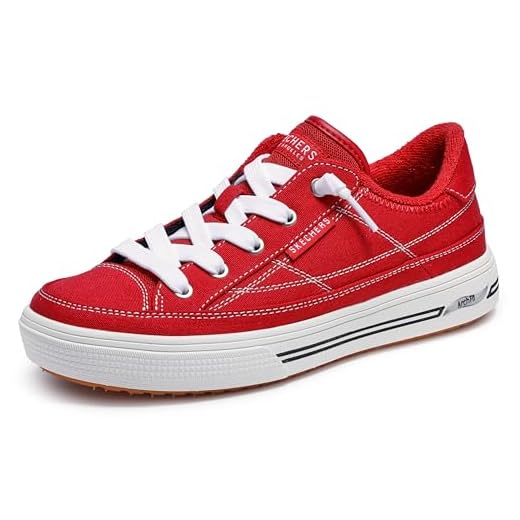Skechers Arcade Arch Fit-Arcata, Zapatillas Mujer, Rojo Excursión Color sólido Getaway Solids, 37.5 EU