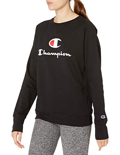 Champion Women's Crewneck, Black-586168, Large