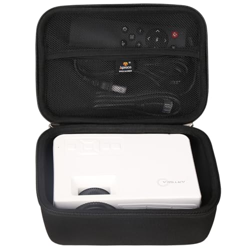 Funda para mini proyector ARTSEA Aproca estuche rígido antichoque con interior suave para cables