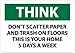 NMC TS118PB, OSHA Sign (Pack of 50 pcs)