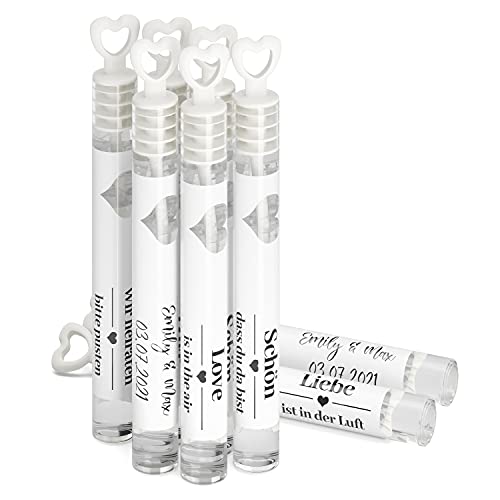 Set di bolle di sapone con adesivo personalizzato