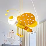 [Largement utilisé]: L'image mignonne de ce lustre abeille est non seulement très appropriée pour les chambres d'enfants, mais peut également être décorée dans les couloirs, les salons, les salles d'étude et d'autres scènes, ajoutant une touche d'enfantillage à la maison.