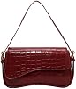 Bolso de hombro para mujer, cartera Hobo de piel sintética con 2 correas removibles 2