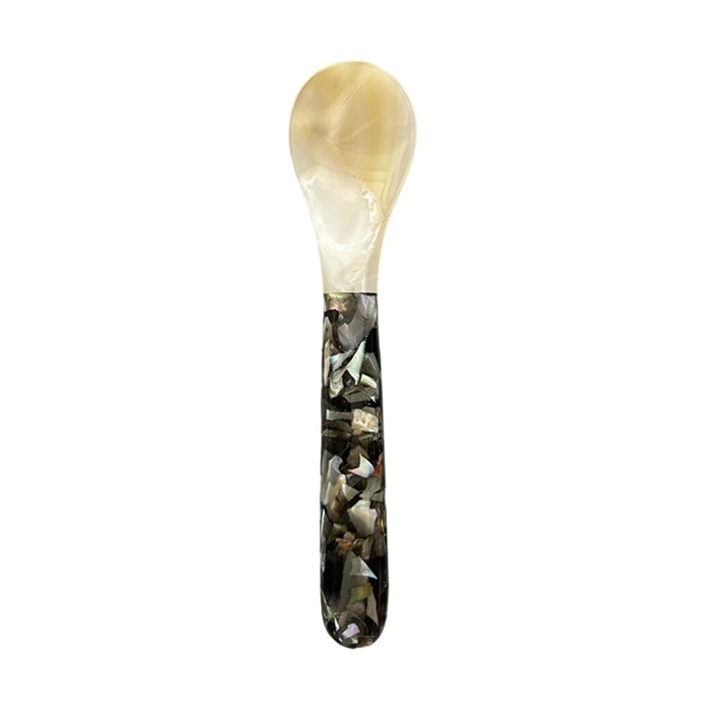 Dessert Shell Spoon Caviar Spoon Zcargel 4PCS/1PCS Coffee Spoon with Splicing Handle Mother of Pearl Caviar Spoons Shell Spoon Craft for Caviar Egg Ice Cream Salt Coffee Serving Kitchen