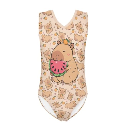 Image of Mumeson Girls One Piece Swimsuits Lightweight V-Neck Swimwear Bathing Suits for Little Girls 3-14 Years