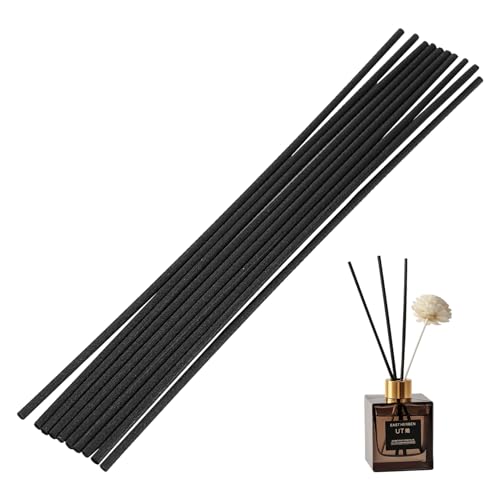 Reed Diffuser Sticks, 50 Pcs Diffuser Sticks Diffuser Reeds Black Fibre Oil Aroma Diffuser Replacement Refill Sticks for Fragrance Oil in Bedroom Home Fragrance Aromatherapy, 4mm*30cm