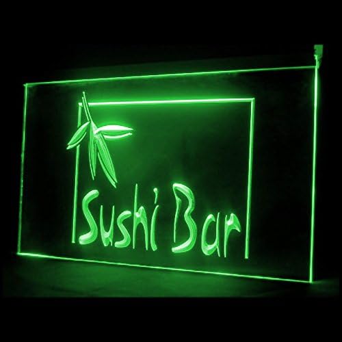110071 Señal de neón de la luz LED de la exhibición del restaurante de los pescados japoneses de la barra del sushi