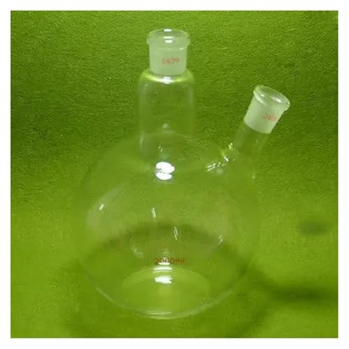 Ballon d'ébullition à fond plat 2 cols 2000ml en verre borosilicaté 24/29