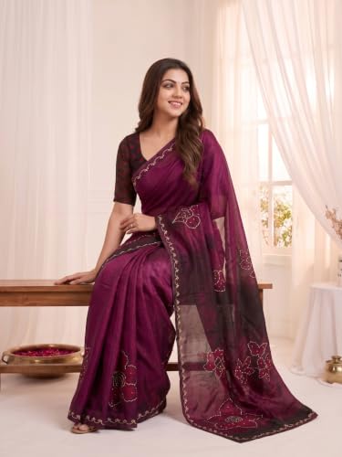 Nayanthara Trends satin silk saree – image 5