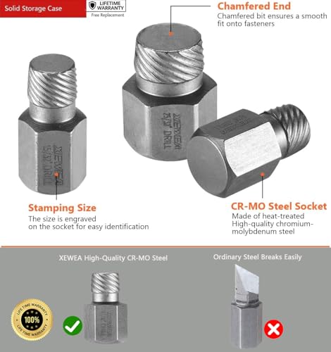 25-Piece Hex Head Multi-Spline Extractor Set