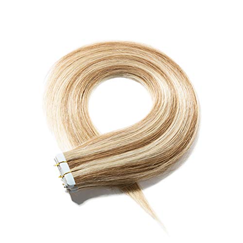 18inch #12P613 100g Tape in Hair Extension Human Hair Straight Remy Hair Bonding Double Sided Tape Seamless Skin Weft Hair