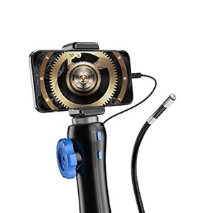 Borescopen 180° sturende industriële endoscoop, 8,5 mm / 6,5 mm 1080P HD bestuurbare inspectiecamera, 2000 mAh batterij…