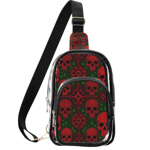 Bolsos transparentes linqin para viajeros al aire libre con diseño de calavera