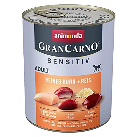 animonda Gran Carno Adult Sensitiv Hundefutter, Nassfutter für ausgewachsene Hunde, Reines Huhn + Reis Cover