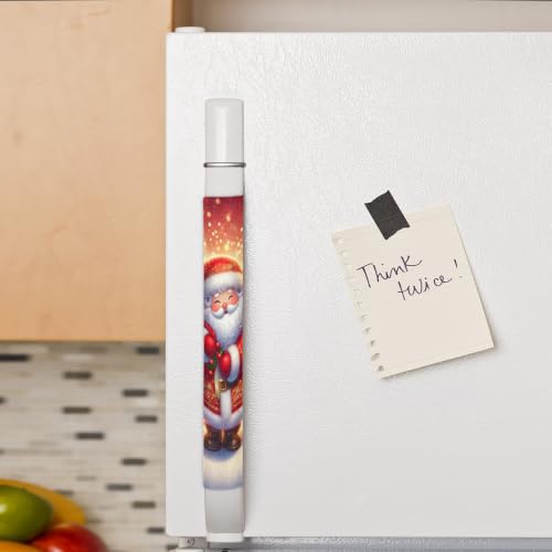 Image of Christmas Refrigerator Door Handle Covers Set of 2 Fridge Door Handle Decor | Xmas Santa Claus Washable Dishwasher Mocrowave Oven Protector Handle Cover Keep Your Kitchen Appliance Clean
