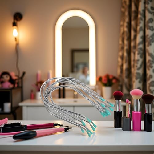 image for Junfamilee 8Pcs Silver Hot Roller Clips Replacement Kit - Secure-Lock 