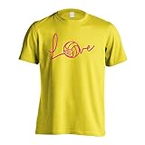 [アートワークスコウベ] バレーボール Tシャツ 半袖 練習着 ドライ Love バレーボールロゴ ユニセックス XL イエロー