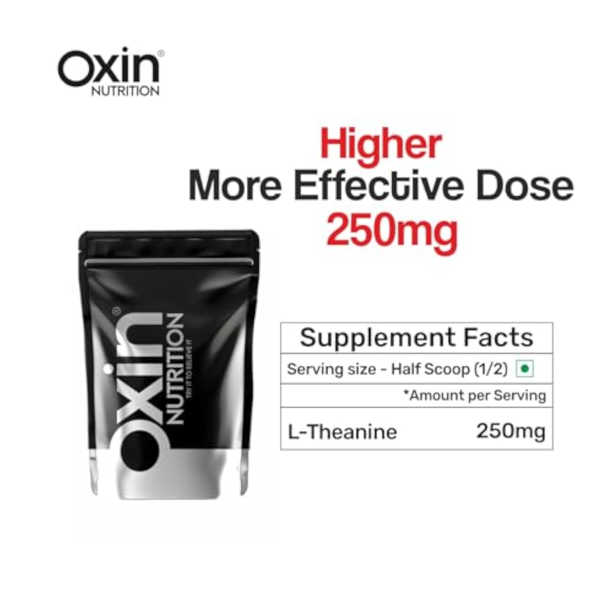 Oxin Nutrition L Theanine Powder, 100 grams