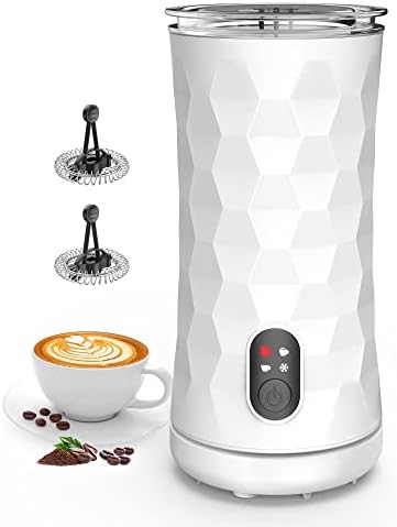 IPSHEA Milk Frother, Electric Milk Frother and Steamer, 4 IN 1 Hot & Cold Foam Maker with Temperature Control, Quiet Auto Milk Warmer for Coffee, Latte, Cappuccino, Hot Chocolates (White)