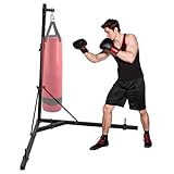 TRVFPON Punching Bag Stand, Height Adjustable Heavy Bag Stand, Heavy Duty Boxing Bag Stand, 150LBS Max Steel Bag Stand, for Heavy Bag and Sandbag for Home Gym