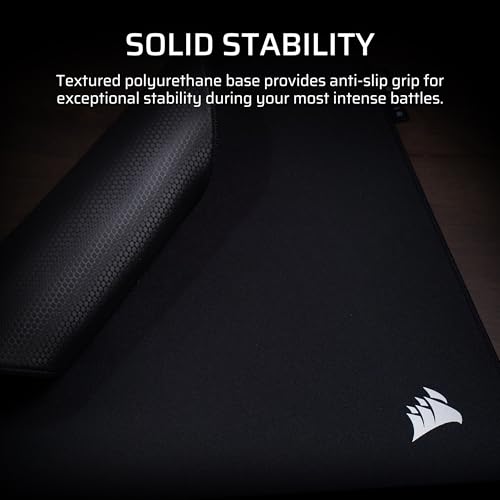 Corsair MM PRO Control Cloth Medium Gaming Mouse Pad – Esports-Tuned Surface for Precision & Micro-Adjustments, 4mm Thick Non-Slip Base, Durable Stitched Edges – Black - Image 2