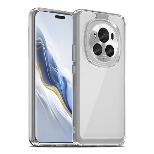 Image of Case for Honor Magic 6 Pro 5G, Military Grade Drop Protection Phone Case, Yellowing Resistant, Anti-Scratch Hard PC Back, Shockproof Hard Ultra-Thin Protective Cover, Clear