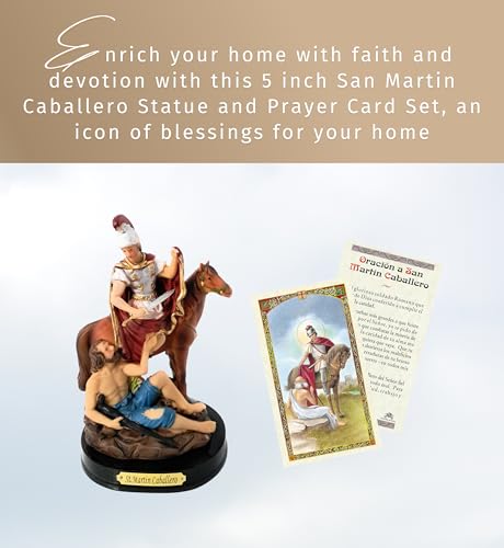 Estatua San Martín Caballero 5 Pulgadas Decoración Hogar miniatura 2