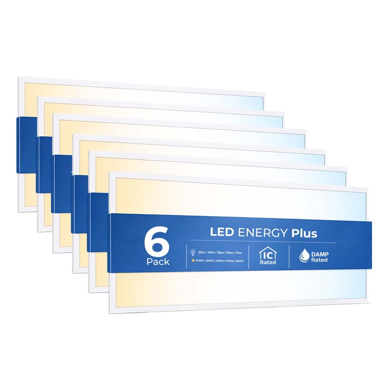6Pack LED 2x4 Panel Light 72W Dimmable ETL DLC - Amazon.com