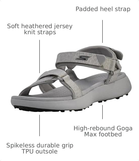 Image of Skechers Women's 600 Spikeless Golf Sandals Shoe