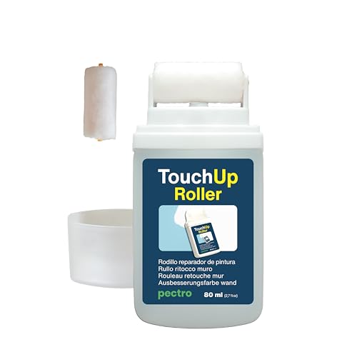 PECTRO Rodillo Reparador de Pintura 80ml – Retocador de Paredes con Pintura Blanca incorporada para Reparaciones y Manchas en Pared humedad, rayones - Recargable con Rodillo de Recambio (1)