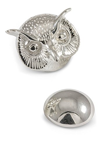 zaunick Búhos Broche Plata 925 Hecha a mano