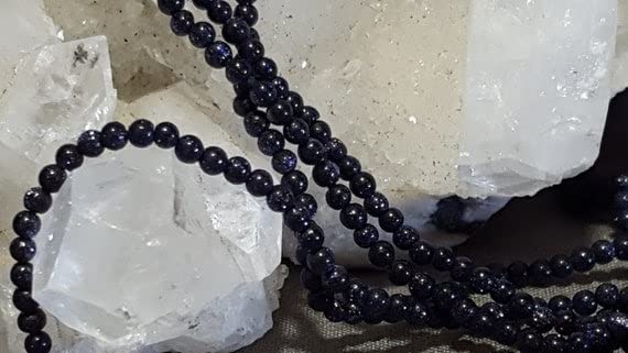 Perles bleu goldstone 2mm pour fabriquer des bijoux style bohème chic