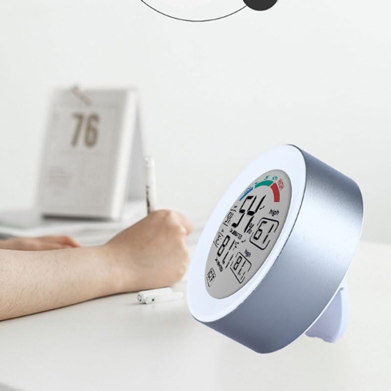 ABS Mini Electronic Thermometer Hygrometer Memory Indoor Touchscreen