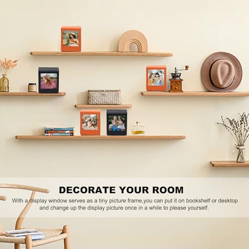 Aisnyho Bilderhalter für Fujifilm Instax Square SQ1 SQ20 SQ40 SQ10 SQ6 SP-3 Sofortbildkameras, quadratische Fototasche, Aufbewahrungsbox für 72 x 86 mm Filme/Fotos/Kpop-Fotokarten usw, braun,