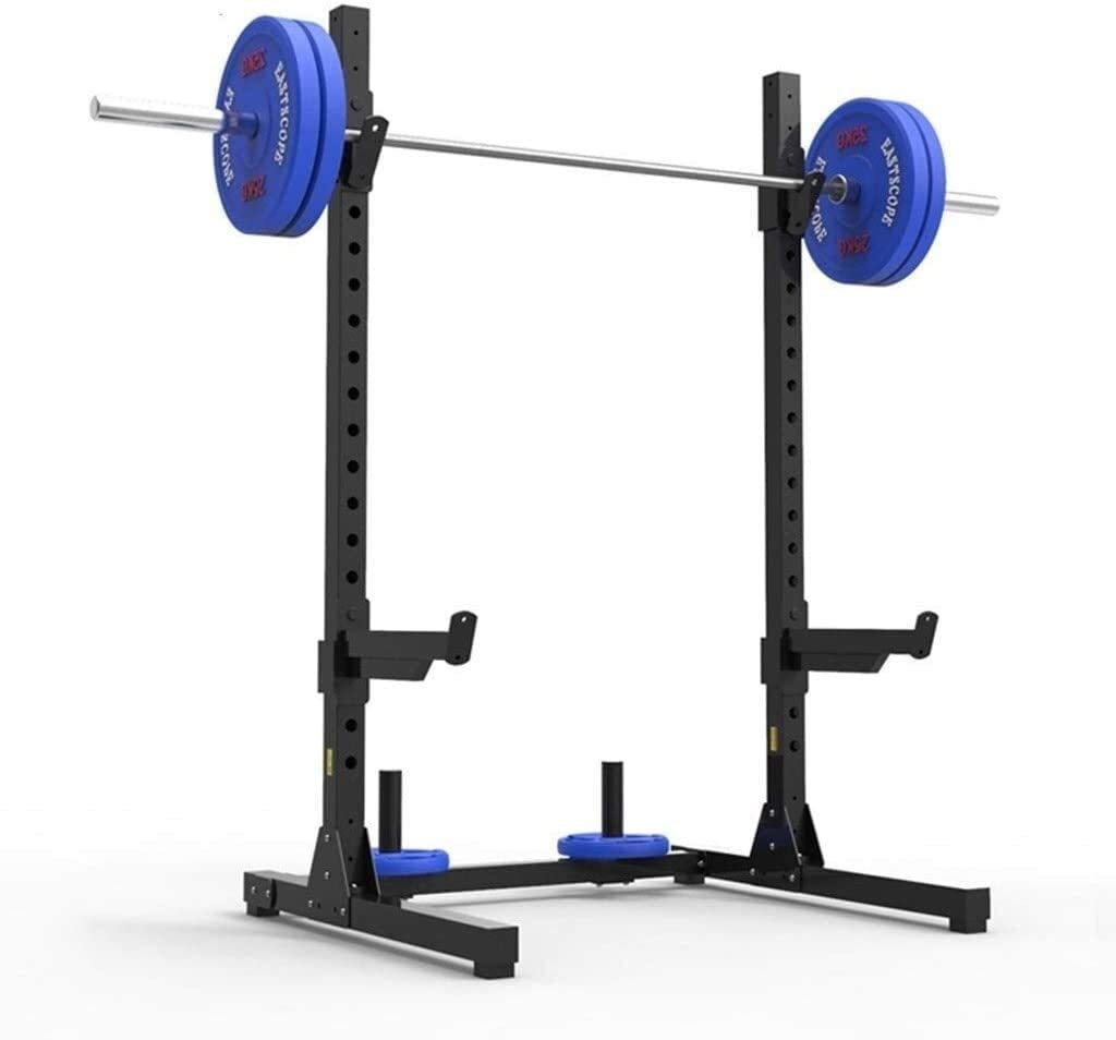 ERoomQ Adjustable Squat Rack Weight Lifting Bench Press Dip Stands Horizontal Bar Pull-ups Professional Squat Rack Bench Press Barbell Rack Weight Training Rack Gantry Fitness Equipment