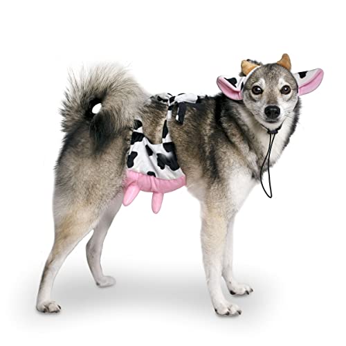 Midlee Cow Headband & Udder Dog Halloween Costume