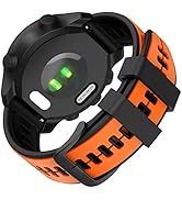 ISABAKE 20mm klockarmband för Garmin Vivoactive 3 / Venu Sq/Forerunner 245 645, Silikon Ersättnin...