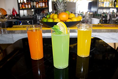 Premium Quality Plastic Drinking 8.1-Ounce Glasses, Clear, Unbreakable Polycarbonate Highball Tumblers For Water, Juice, Cocktails, Dishwasher Safe, Tall For Indoor Outdoor Use, Reusable (Set Of 12) #TOP4