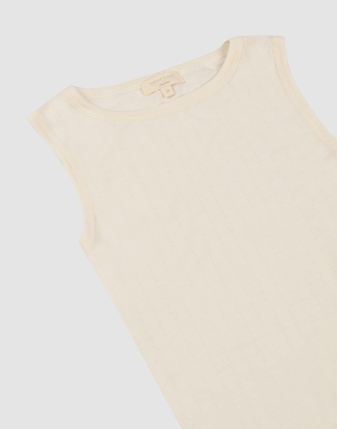 Dilling Dames Pointelle shirt met lange mouwen van merinowol/zijde, Granaatappel, 34