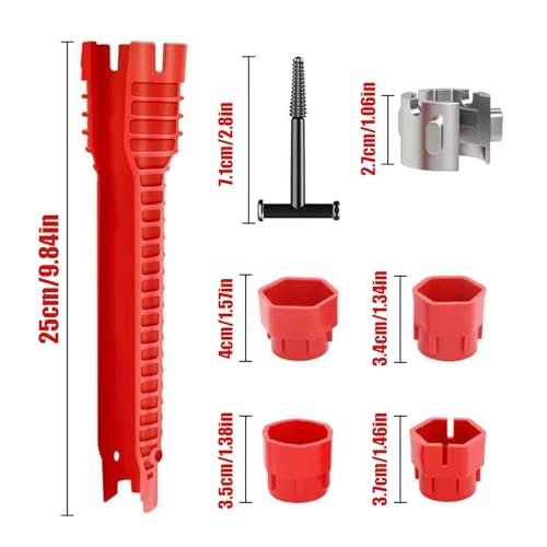 Tap Spanner Tool, 12-in-1 Multi-Functional Faucet Wrench, Comfortable Grip, Anti-Slip, for Sink, Bathroom & Kitchen Plumbing, Faucet Installation, Plumbing Repair Kita 6 Tap Spanner Tool, 12-in-1 Multi-Functional Faucet Wrench, Comfortable Grip, Anti-Slip, for Sink, Bathroom & Kitchen Plumbing, Faucet Installation, Plumbing Repair Kita - Image 6